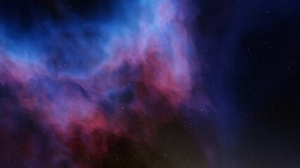Obraz na płótnie Canvas Deep outer space with stars and nebula