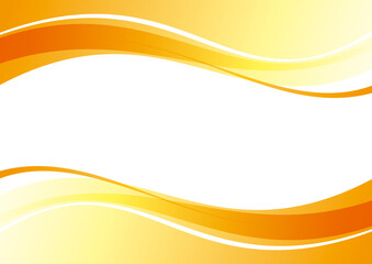 ウェーブの抽象背景　オレンジ