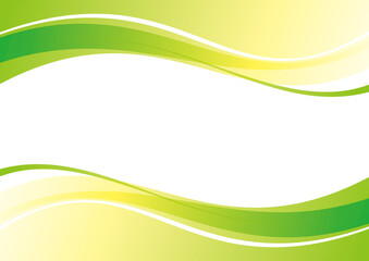 ウェーブの抽象背景　緑