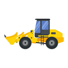 Obraz na płótnie Canvas Illustration for construction machinery vehicle bulldozer.