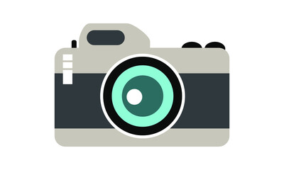 A cute little camera with beautiful colors.