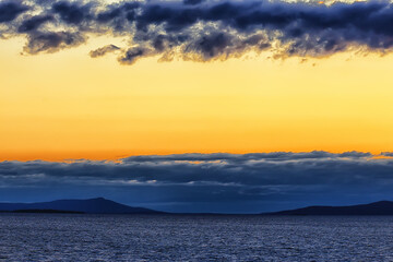 summer sunset lake, nature, beautiful sky
