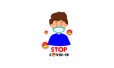 Sign of a dangerous anti coronavirus  Coronavirus sign  Anti Covid-19.
