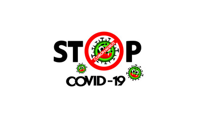 Sign of a dangerous anti coronavirus  Coronavirus sign  Anti Covid-19.