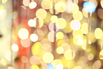 Obraz premium golden bokeh blurred circles background, abstract blurred design pattern
