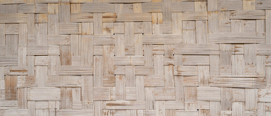 Traditional Woven wood rattan or timber pattern nature texture strips for furniture material....