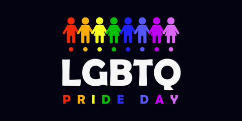 Obraz premium LGBTQ. LGBTQ history month. Pride day. Vector for background, poster, postcard, banner design.