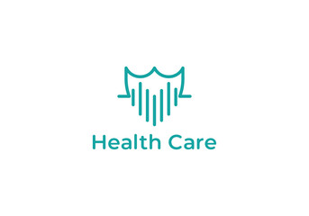 Shield modern logo designs concept, Health logo designs template, Shield Health logo
