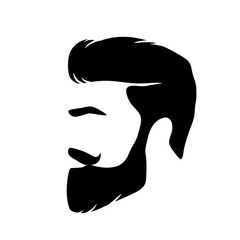 Man  hair icon for barbershop. Vector illustration