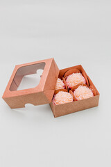 sweet known as beijinho de coco, very popular in Brazilian parties.