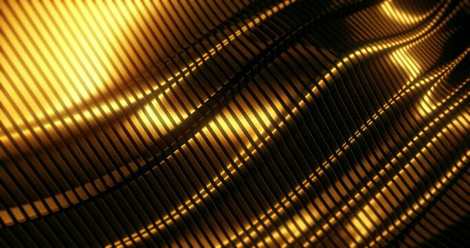Elegant Golden 3D Abstract 4k Motion Background