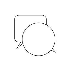 Comment icon vector chat message logo, symbol illustration, isolated speech bubble simple template