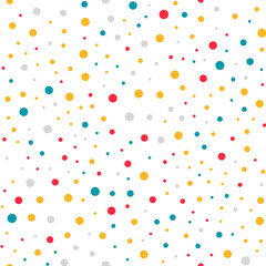 Colorful dotted seamless pattern polka dot random