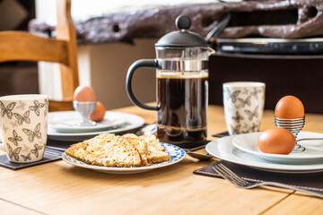 Eggs and Coffee Breakfast