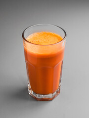 Delicious carrot fresh in a beautiful glass