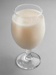 Delicious cold frappuccino coffee in a beautiful glass