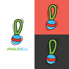 Jingle Bell kawaii icon logo For Baby and Children cute cartoon hand drawn doodle icon sticker