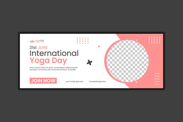 Yoga Day Facebook Cover Design and Web Banner