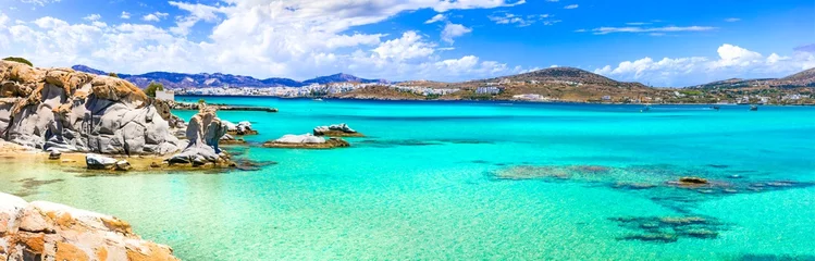 Dekokissen Griechenland Meer und die besten Strände. Insel Paros. Kykladen. Kolimbithres – berühmter und schöner Strand in der Bucht von Naoussa © Freesurf