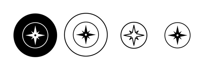 Compass icon set. arrow compass icon vector