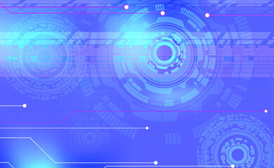 vector, blue technology vector abstract background modern technology model
