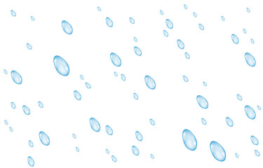 Rain drops isolated on transparent background.