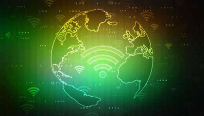 2d illustration WiFi symbol sign
