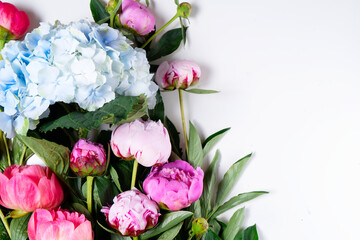 Fresh peony flowers