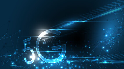 5G network wireless internet connecting, internet of things, communication network,High speed, broadband telecommunication