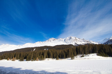 Berge in den Schweizer Alpen, Lenzerheide, Schweiz 