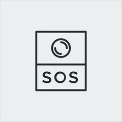 sos icon vector icon.Editable stroke.linear style sign for use web design and mobile apps,logo.Symbol illustration.Pixel vector graphics - Vector