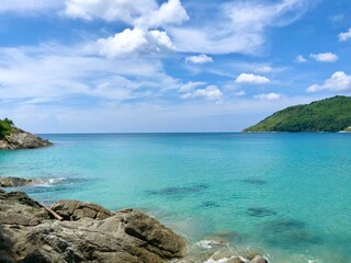 Fototapeta premium Summer holidays at Nai Harn beach in Phuket island, Thailand
