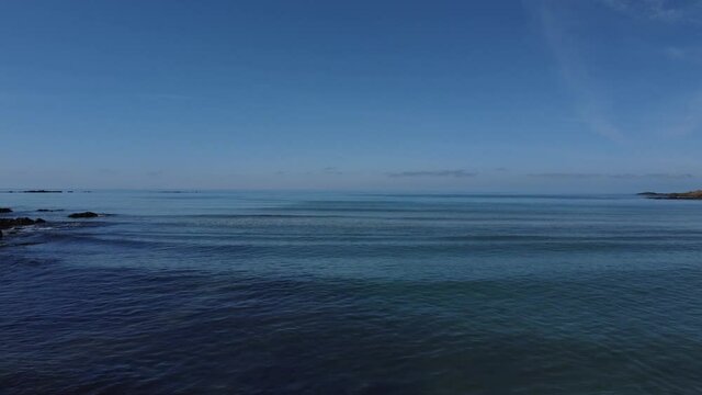 Leas Foot Sands Beach Devon, Aerial views in June.