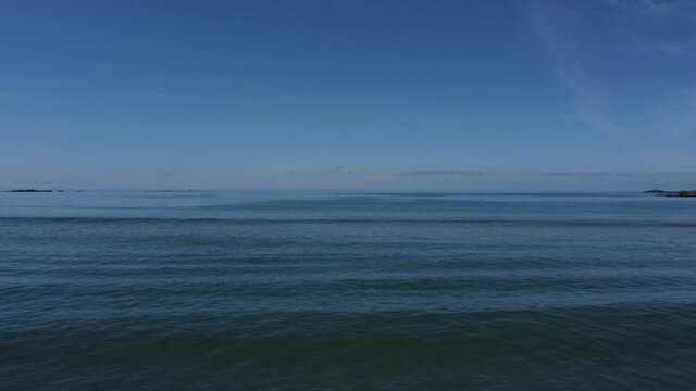 Leas Foot Sands Beach Devon, Aerial views in June.