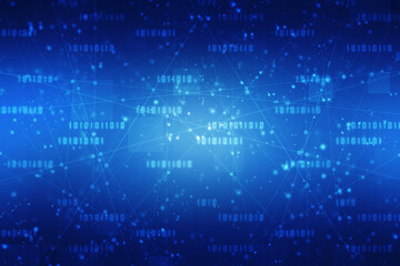 2d illustration Abstract futuristic electronic circuit technology background