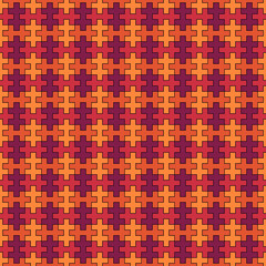 Seamless pattern. Ethnic backdrop. Mosaic tiles. Folk wallpaper. Tribal ornament. Geometric image. Ethnical motif. Surface texture. Textile print. Abstract background. Sayagata vector