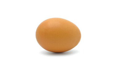 Fresh chicken egg isolated on white background.