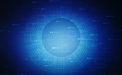 2d illustration Abstract futuristic electronic circuit technology background