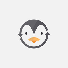 Penguin logo template vector image