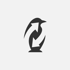 Obraz premium Penguin logo template vector image