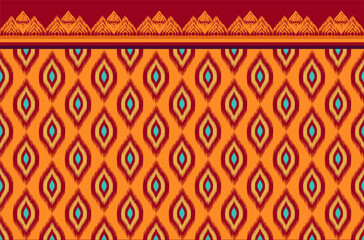 Ethnic pattern vector background. seamless pattern traditional, Design for background, wallpaper, Batik, fabric, carpet, clothing, wrapping, and textile.Vector illustration.tribal pattern.