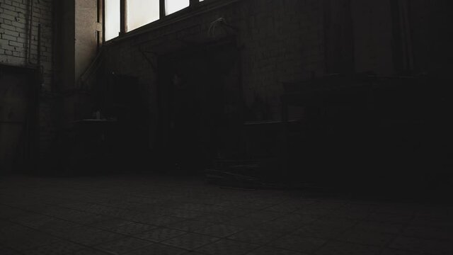 blacksmith girl enters her workshop