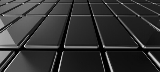 Dark Metallic Cubes Wall Futuristic Background