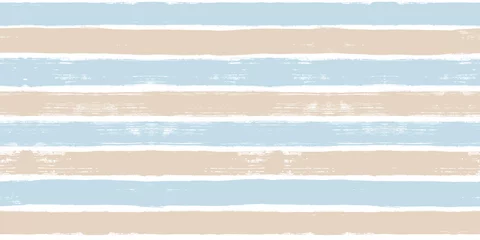 Deurstickers Babykamer Strepenpatroon, zomer blauw gestreepte naadloze vector achtergrond, marine penseelstreken. pastel grunge strepen, aquarel penseel lijn