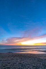 A creamy sunset sky over the sea