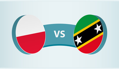 Poland versus Saint Kitts and Nevis, team sports competition concept.