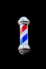 barber shop pole isolated