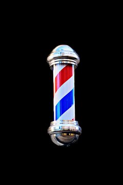 barber shop pole isolated