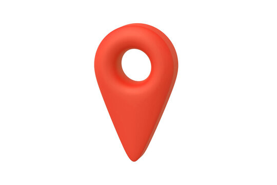 Red map pointer icon isolated on white background. Gps marker. Geographical location.