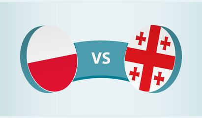 Poland versus Georgia, team sports competition concept.